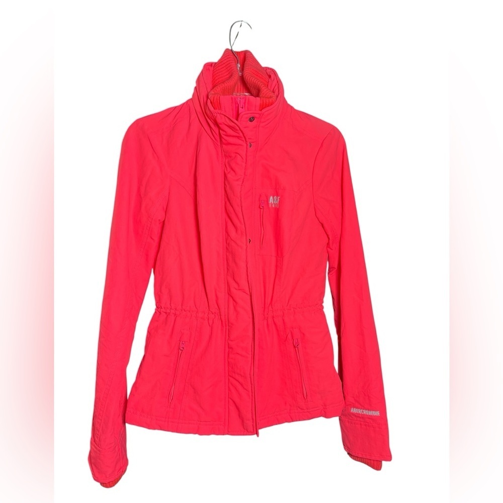 Abercrombie & Fitch Women's Vibrant Neon Pink Utility Jacket S